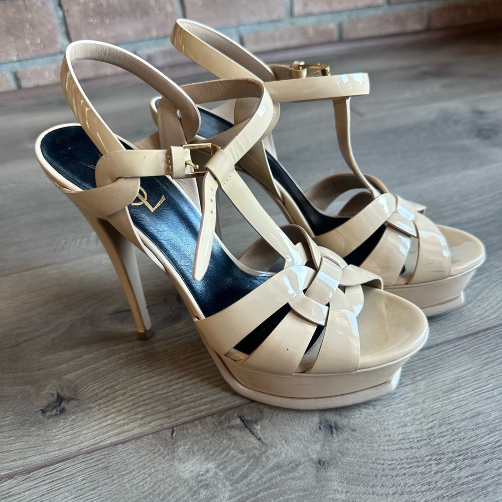 Saint Laurent nude Tribute' platform sandals
